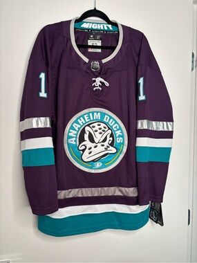 #1 Dostal Purple Anaheim Ducks Hockey Jersey- Mighty Ducks